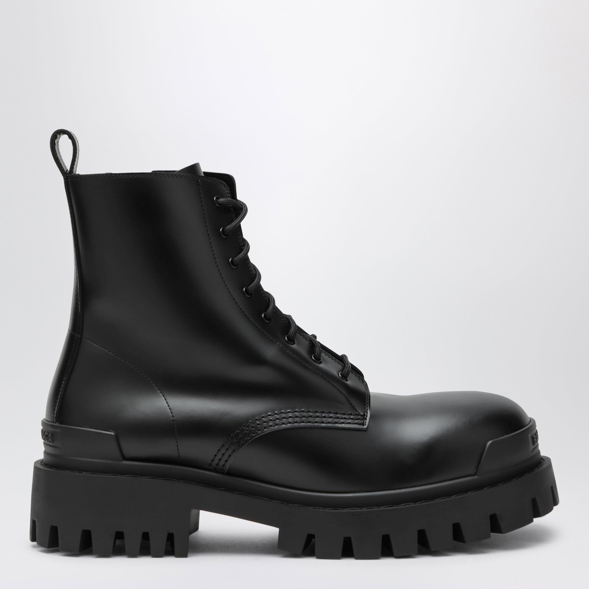 NEW LUSSO BENI men\'s plato leather boots in black Rancher 8 main image 3