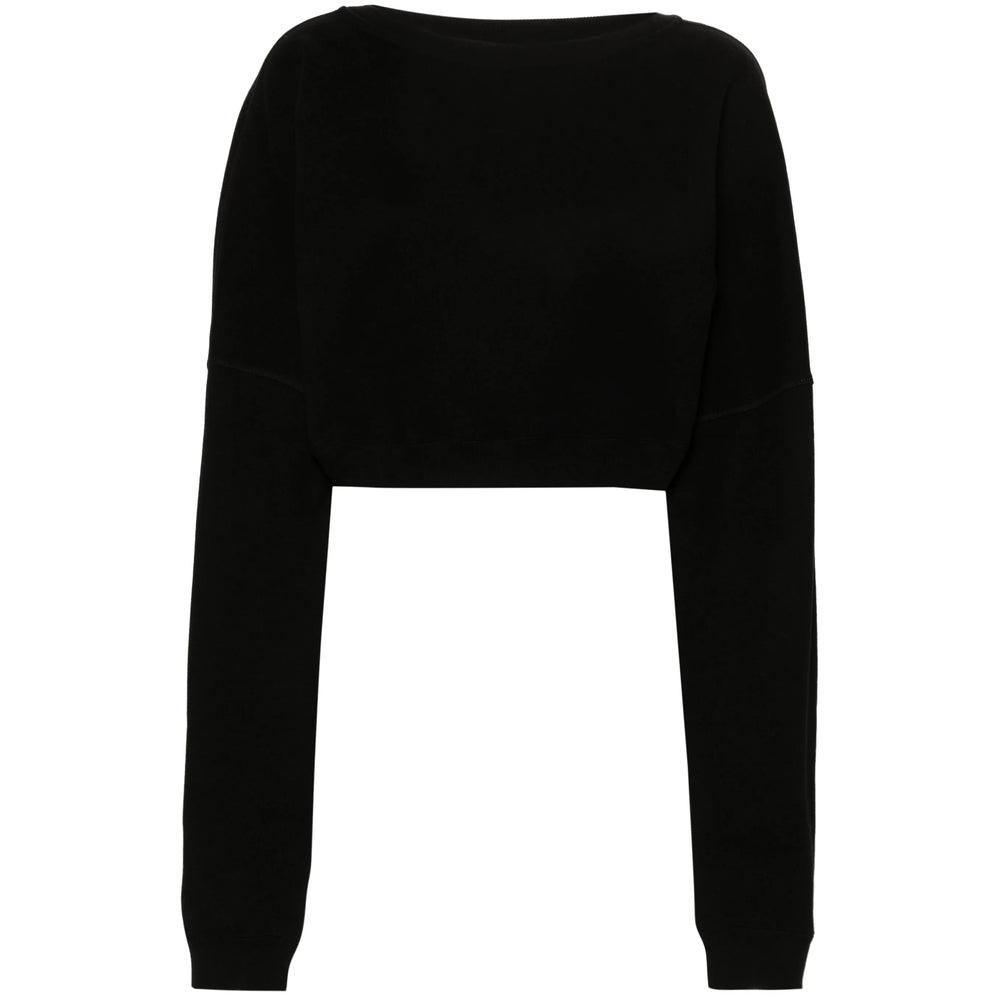 ★Saint Laurent★ Crop Long Sleeve T-Shirt Black 732931Y3G09 Women's Saint Laurent Long-sleeved tops | Lyst
