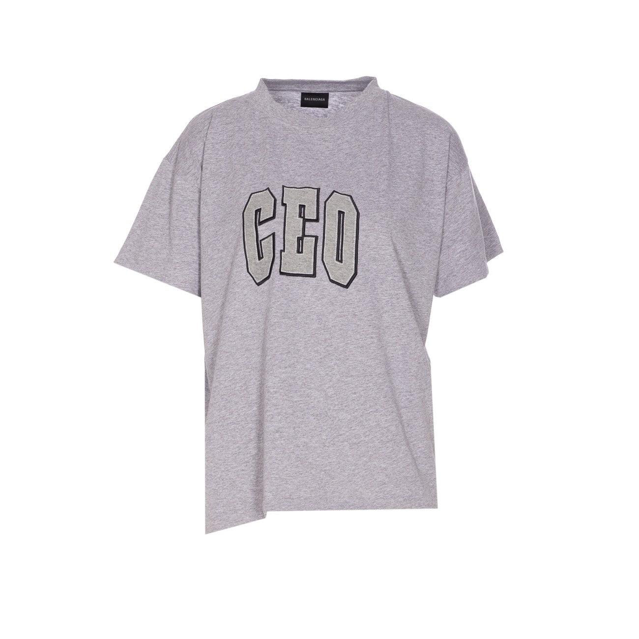 【BALENCIAGA】Ceo Team Logo Boxy Tシャツ ヘザーグレー Ceo Team Logo Boxy T-shirt in Heather Grey | Balenciaga NL