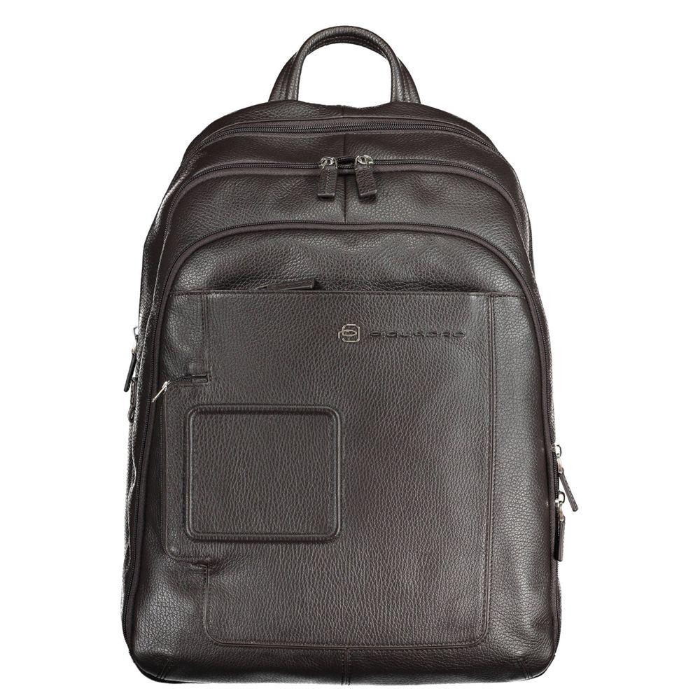 PIQUADRO ブラック レザーバックパック Piquadro Laptop Leather Backpack | MV Agusta Official