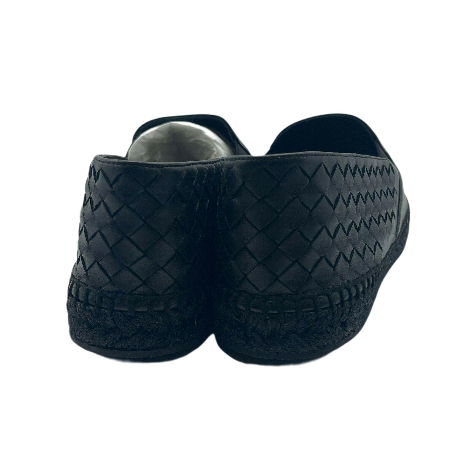 Bottega Veneta Men\'s Black Leather Woven Slip on Espadrilles 407387 1000 (40EU / $680 Bottega Veneta Men main image 4