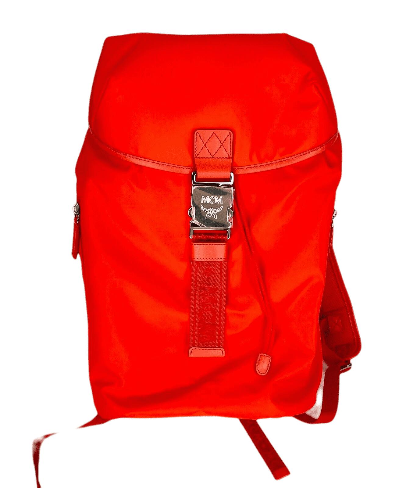 MCM Red Nylon Luft Hoodie Backpack /detachable Hood Mmk9snx34ox001 in  Orange | Lyst