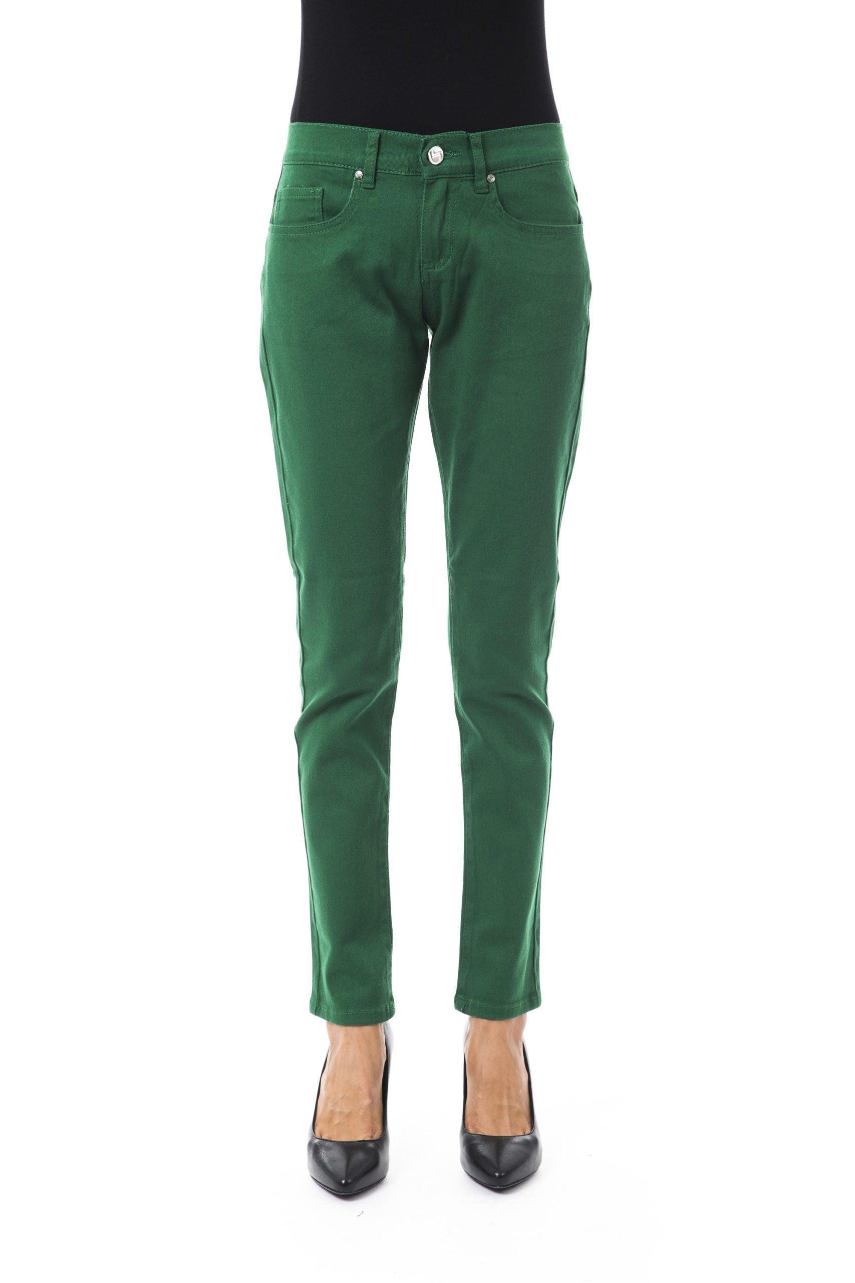 Byblos Green Cotton Jeans & Pant | Lyst