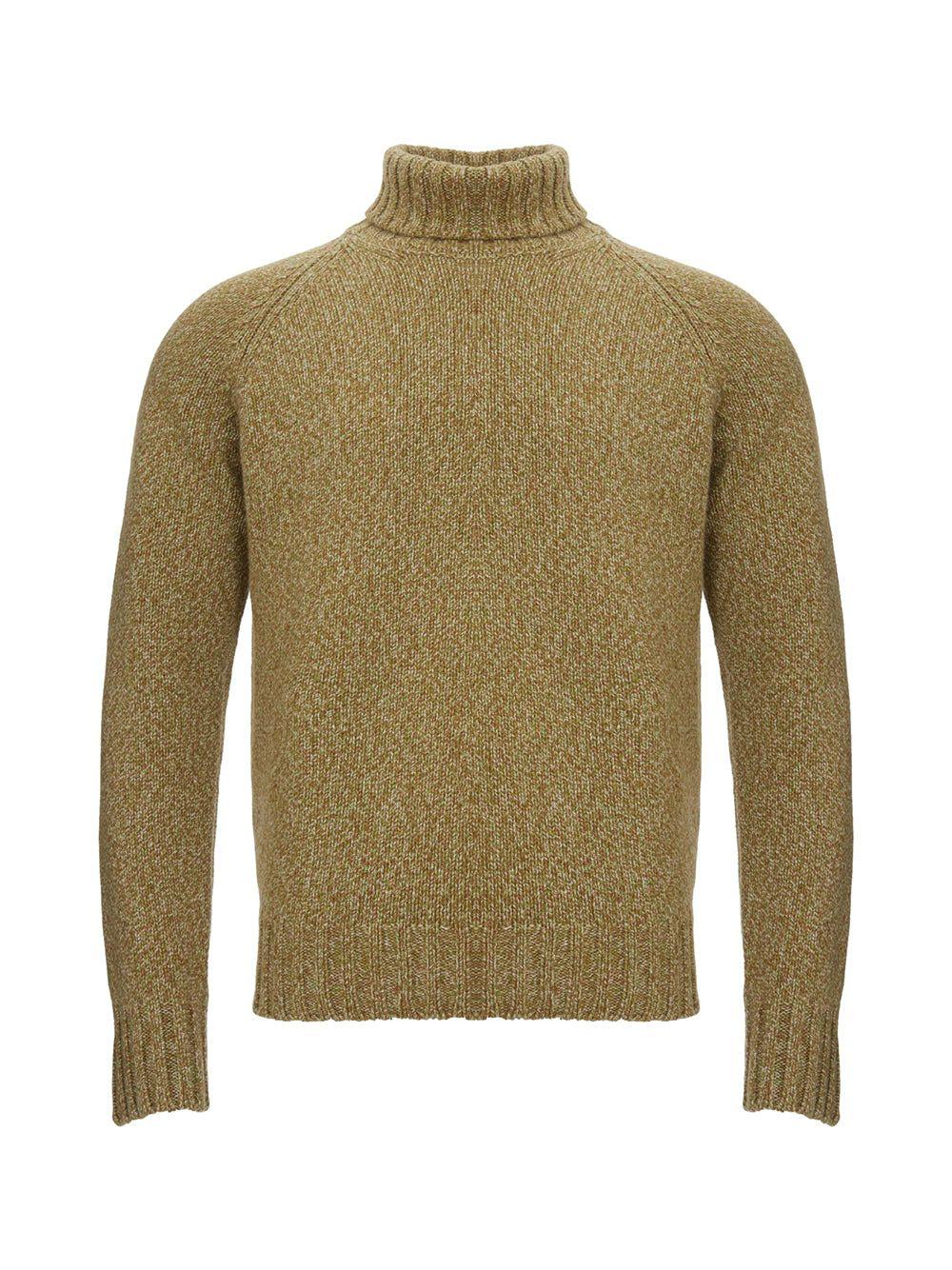 Gran Sasso Kaki Cashmere Turtleneck Sweater in Green for Men | Lyst