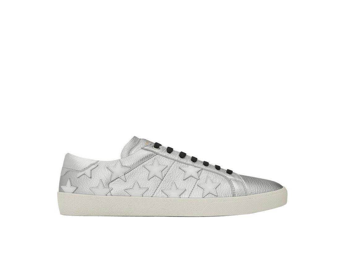 silver ysl sneakers