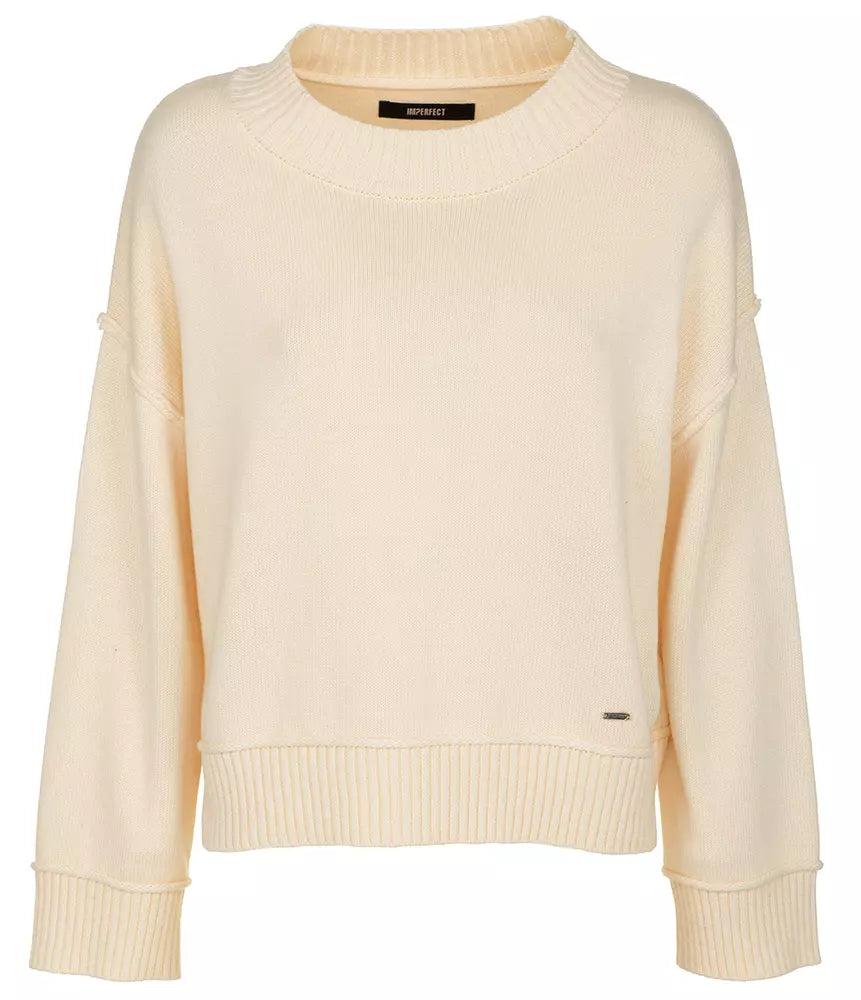 Imperfect Polyester Sweater in Natural Lyst