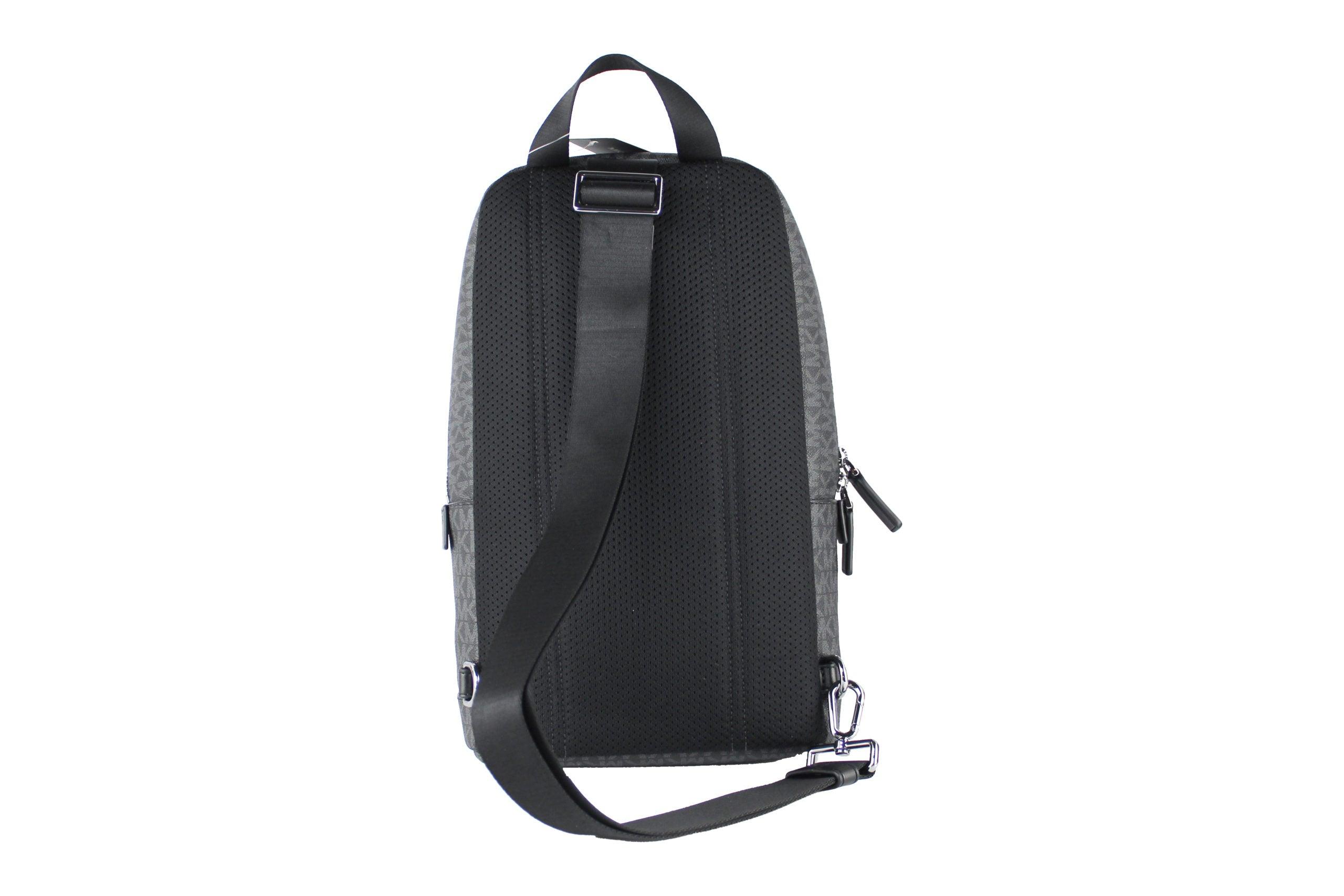 Michael Kors, Bags, New Michael Kors Cooper Logo Backpack Black Signature  Pvc Graphic Bookbag Bag