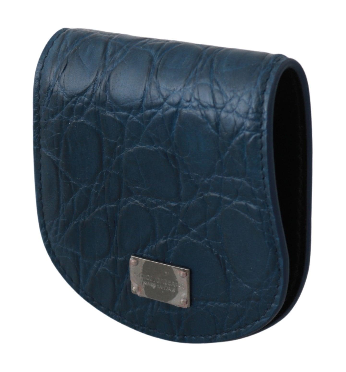 Dolce & Gabbana Leather Holder Pocket Condom Case in Blue for