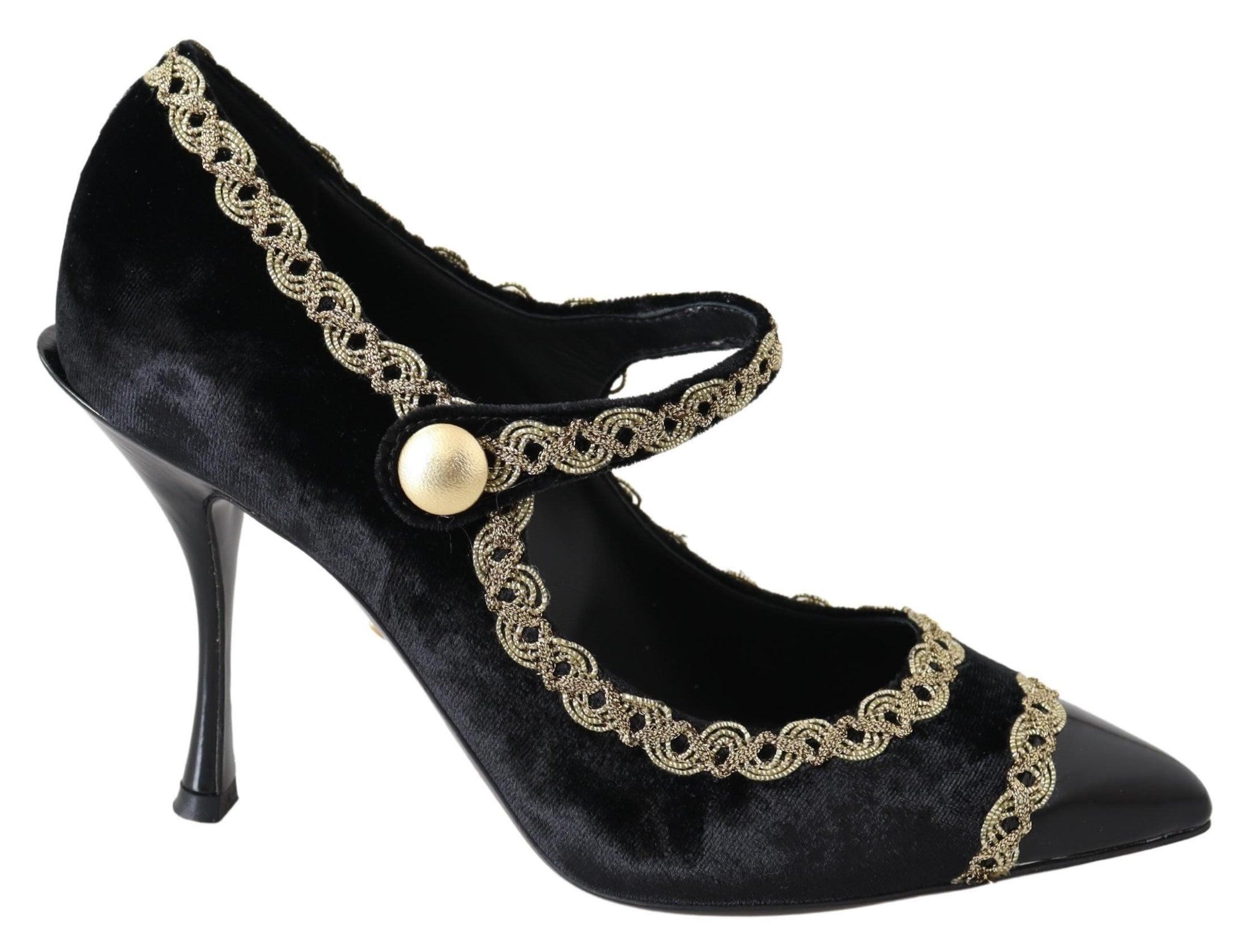 black velvet court shoes
