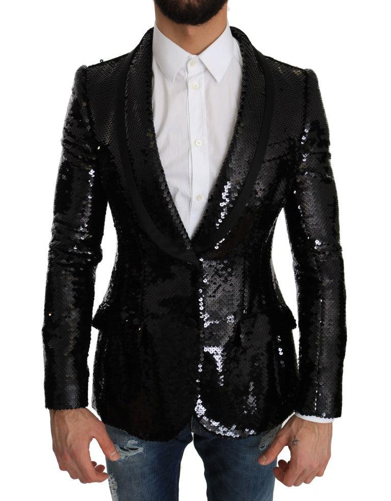 black glitter blazer mens