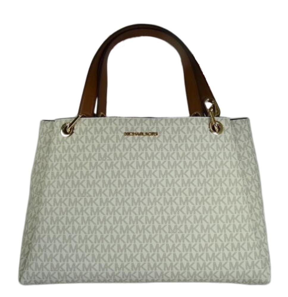 Michael Kors Trisha Large Triple Gusset Shoulder Bag in Gray Lyst