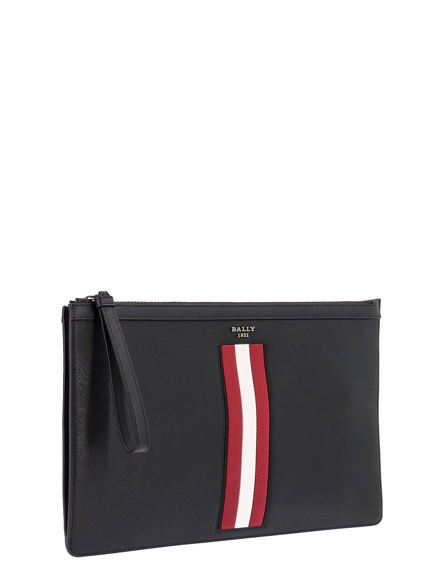 Bally Leather Striped Clutch Bag - Farfetch