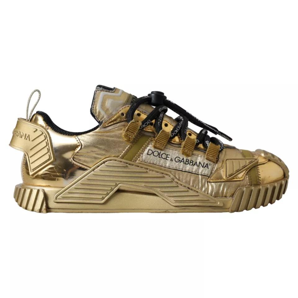 dolce and gabbana metallic sneakers
