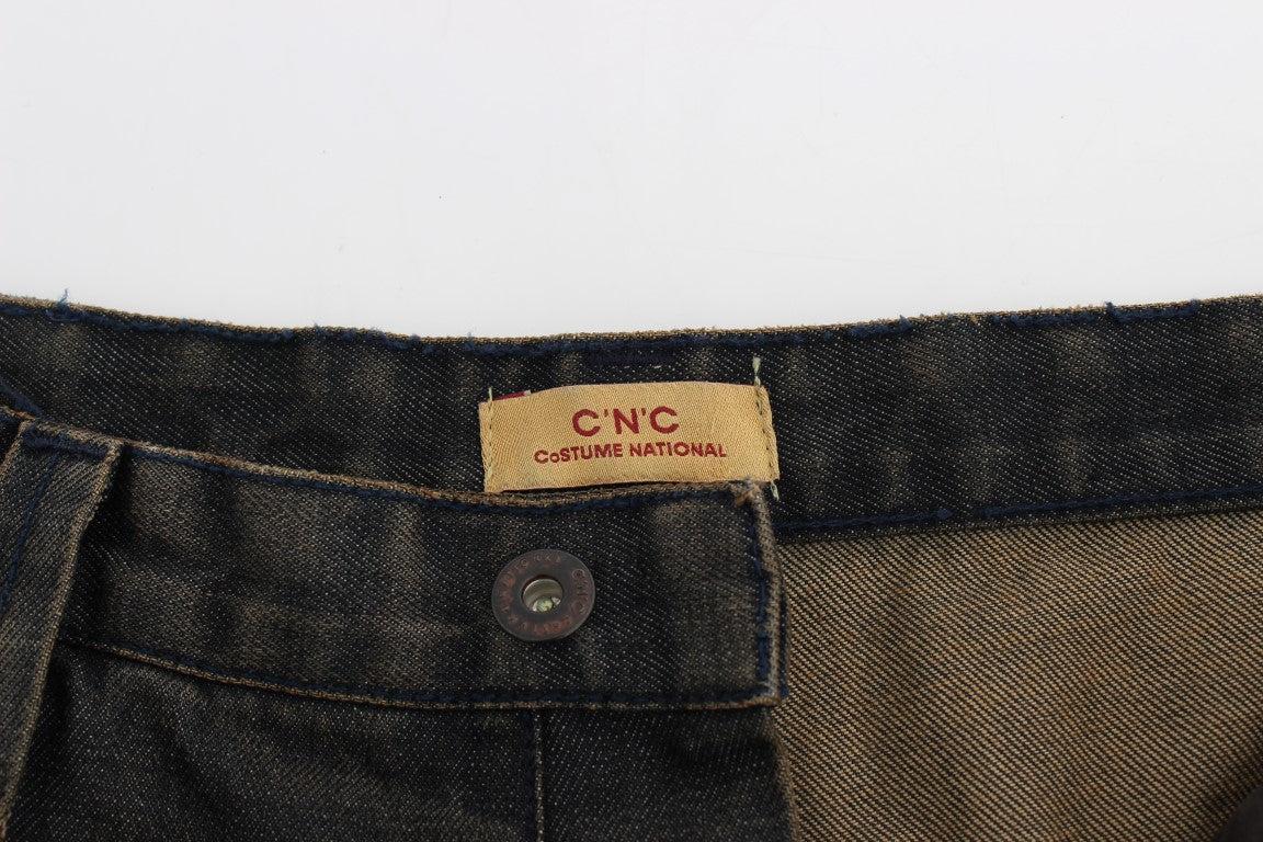 NEW COSTUME NATIONAL C'N'C Gray Slim Fit Cotton Stretch Pants Jeans s W34 