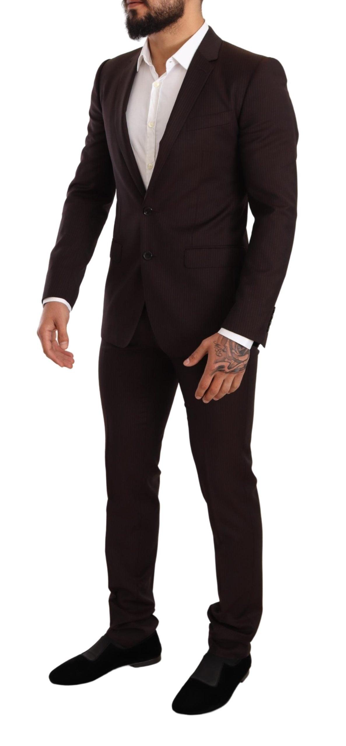 Mens Suits Dolce & Gabbana Suits Save 21% Dolce & Gabbana Bordeaux Wool Martini Slim Fit Suit in Black for Men 