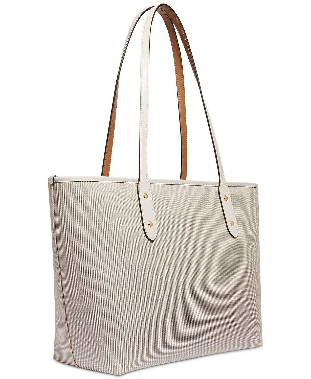 coach horse and carriage jacquard city tote