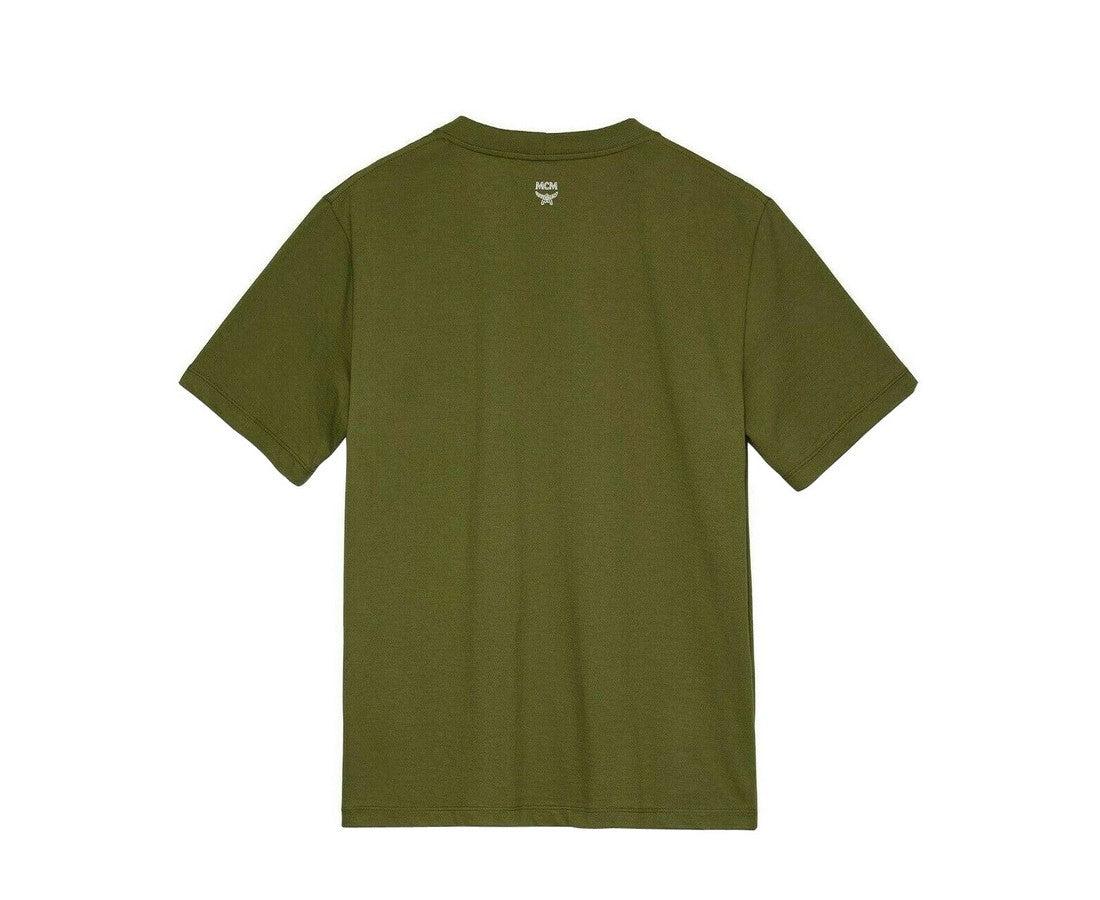 MCM Munich Lion Logo Cotton Short Sleeve T-shirt in Green for Men - Save  18% | Lyst
