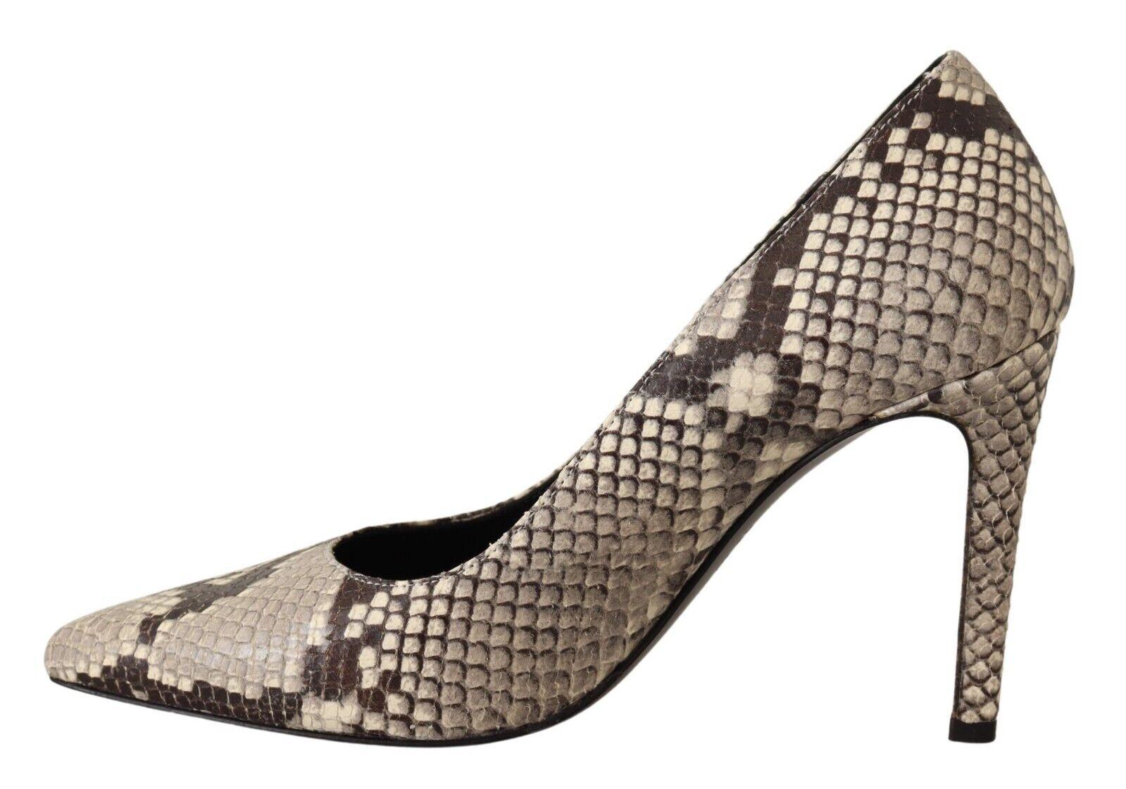 løg jorden adjektiv Sofia Gray Snake Skin Leather Stiletto High Heels Pumps Shoes in Metallic |  Lyst