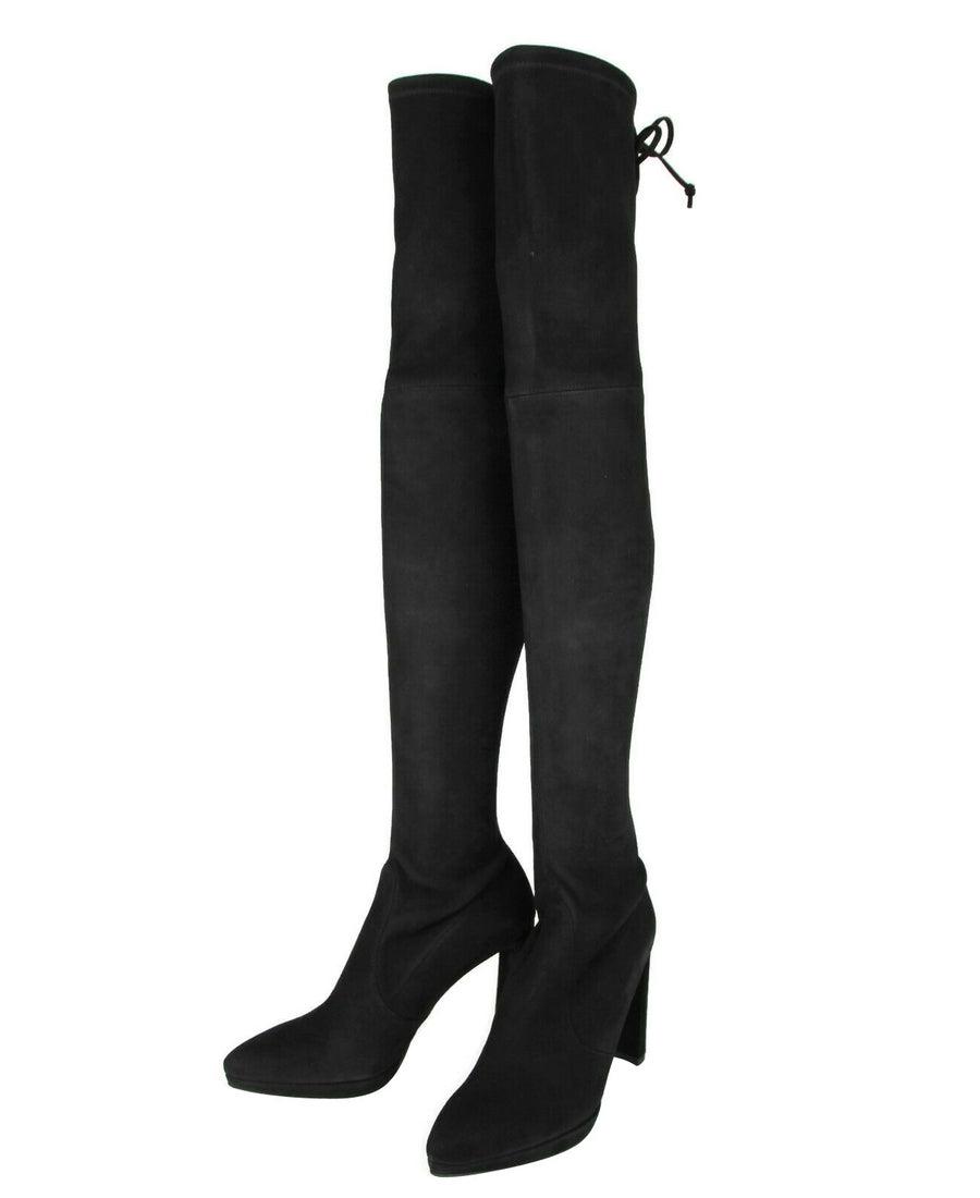 Stuart Weitzman Suede Thigh High Pull Up Over-the-knee Boots in Black -  Save 18% | Lyst