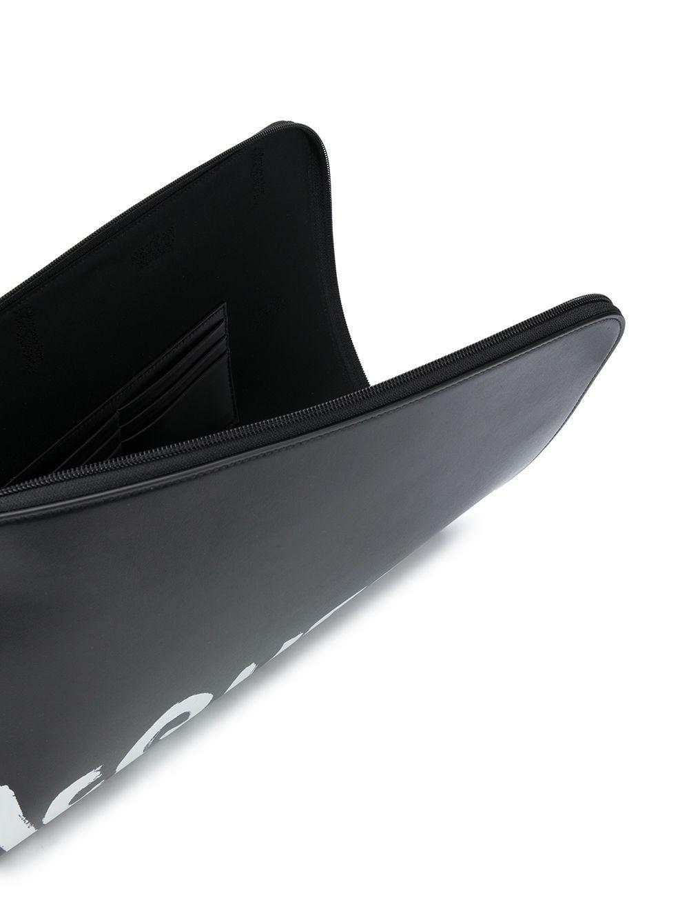 完売】 Alexander Mcqueen Black leather document holder - precisionboard.com