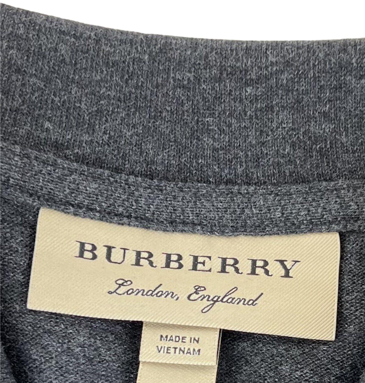 Burberry Charcoal Cotton Embroidered Logo Long Sleeve Polo Shirt 8027108 in  Blue for Men | Lyst