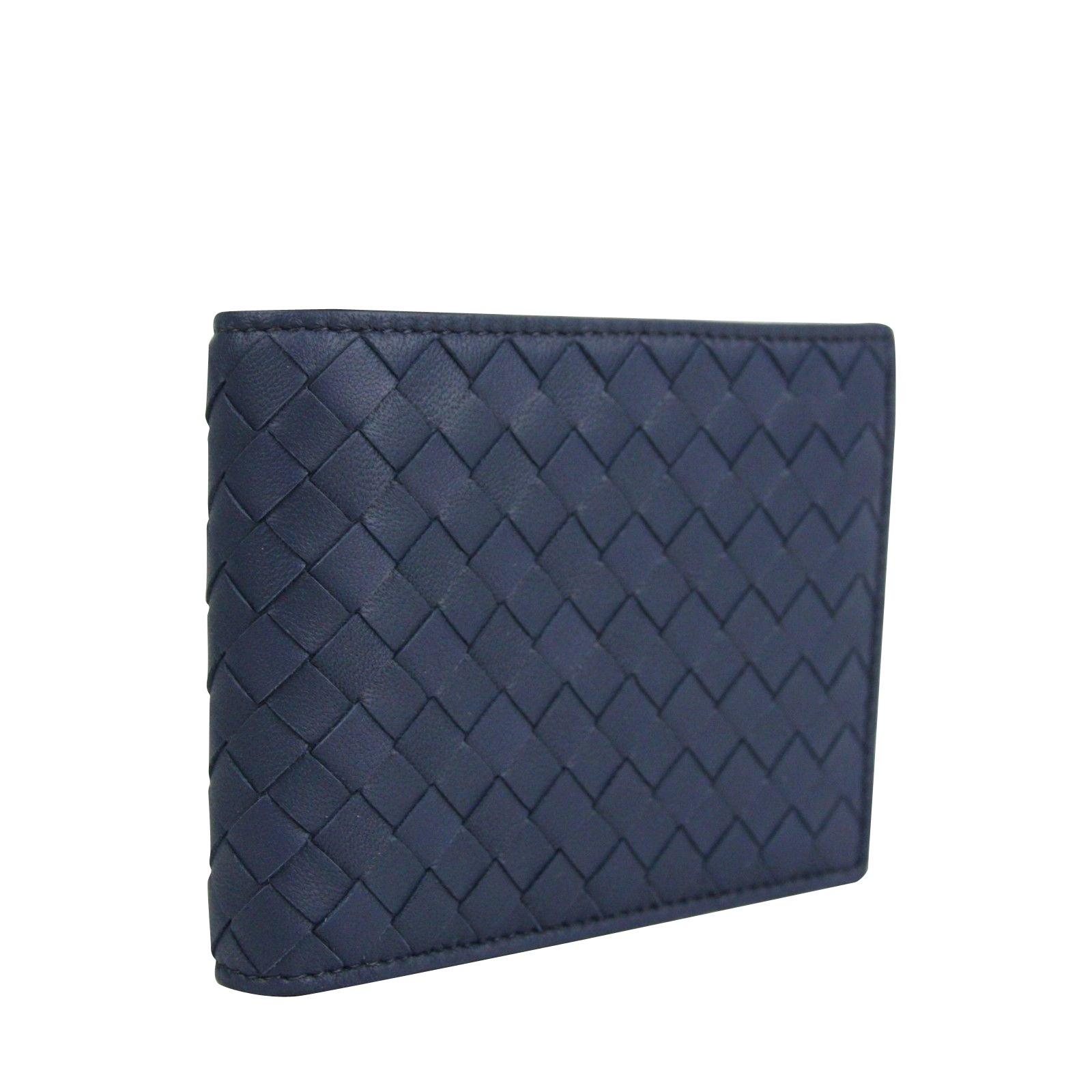 Bottega Veneta Intercciaco Leather Woven Bifold Wallet 148324 4130