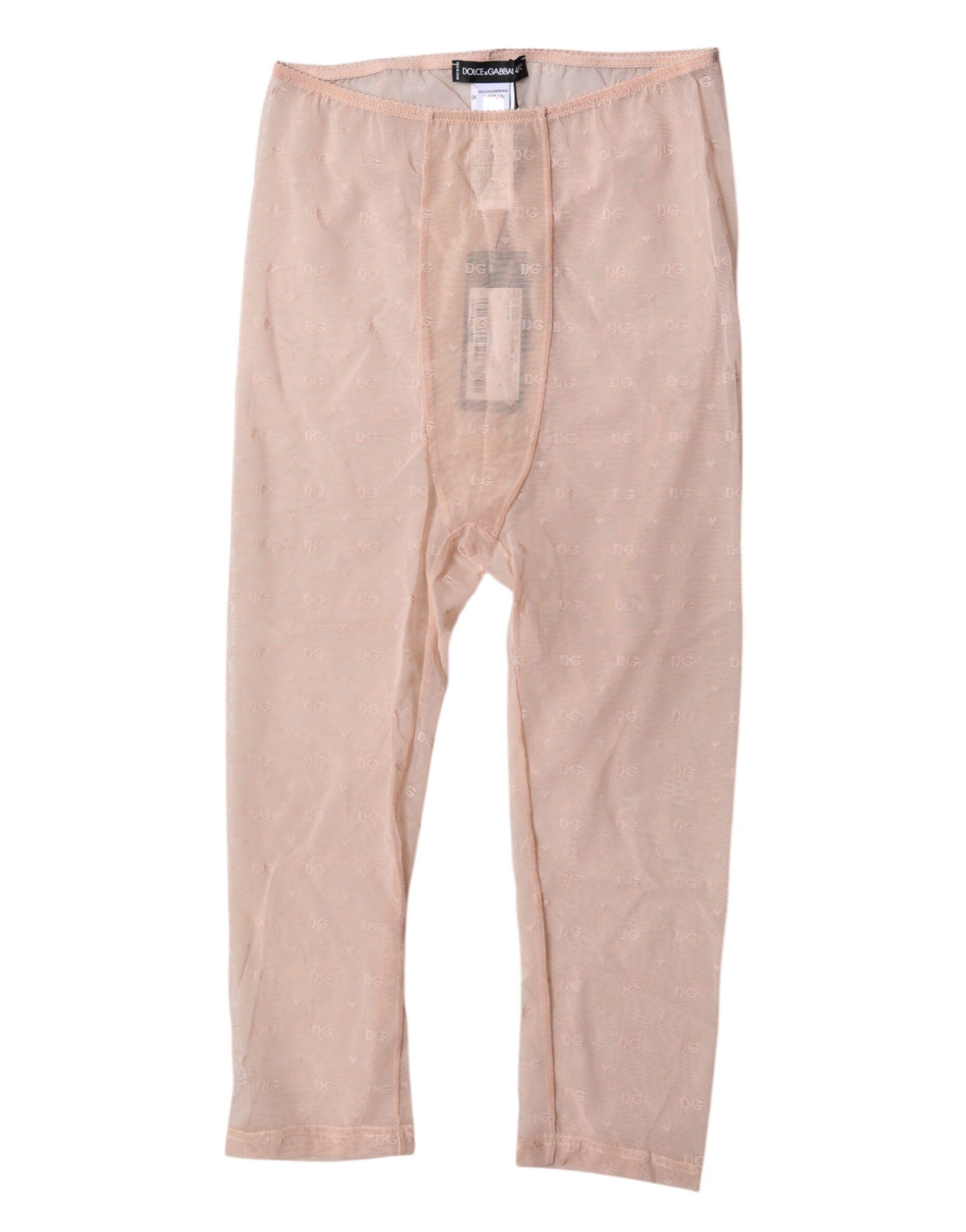Collant Dolce & Gabbana Marron - Nylon Orné De Cristaux, Taille M, Neuf Avec étiquettes
