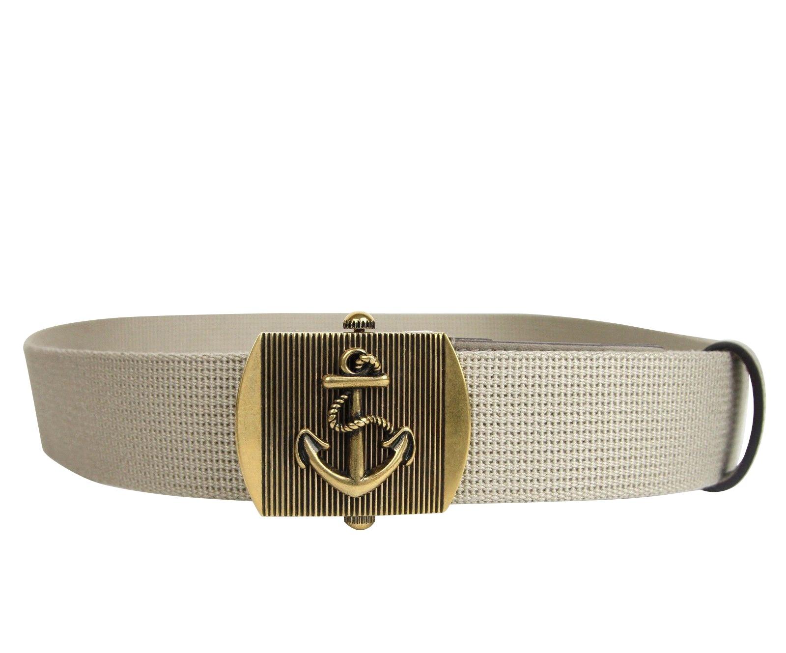 Gucci Military Fabric Belt Anchor Brass 