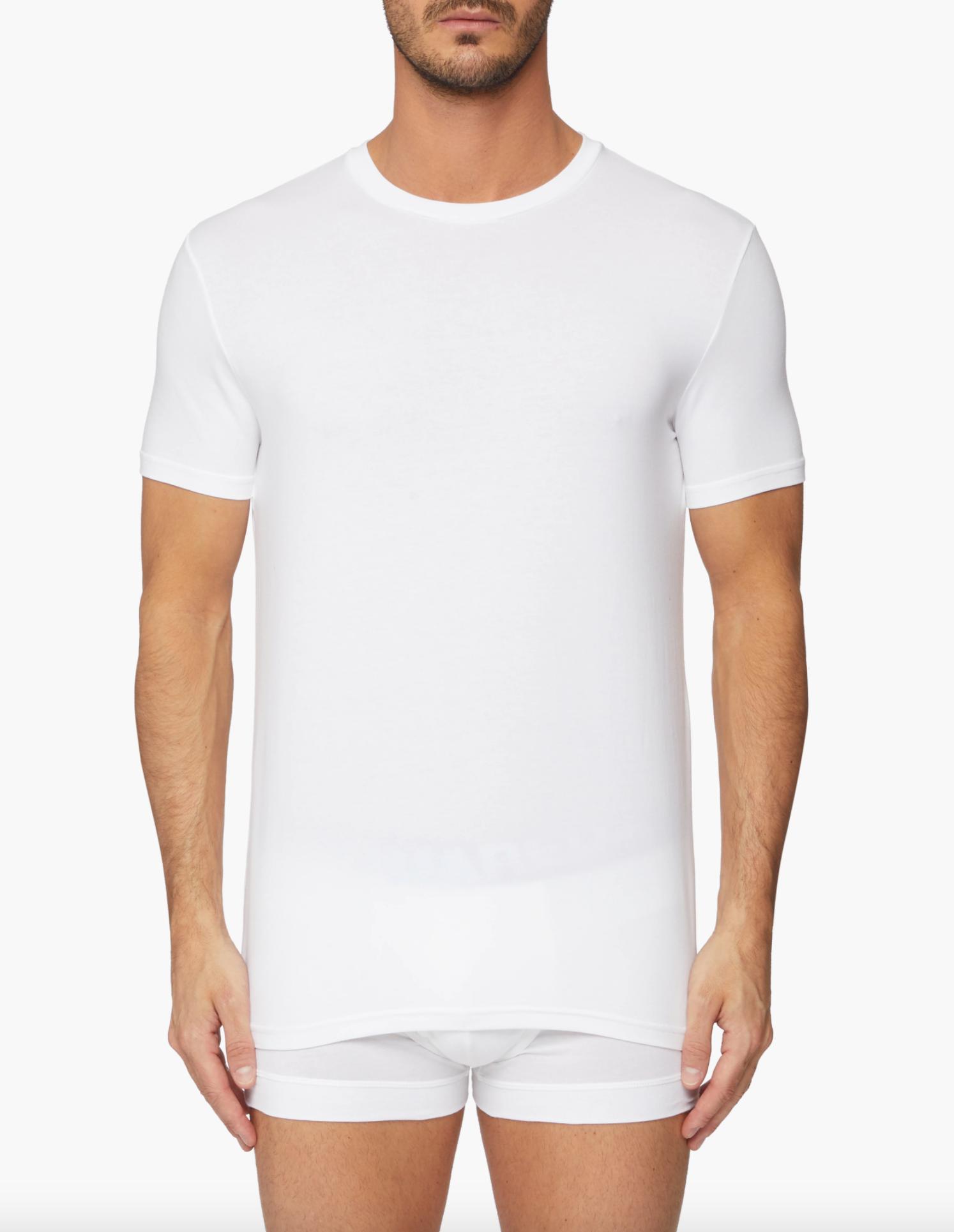 White DSquared2 2-Pack Jersey Cotton Stretch Crew-Neck Men's T-Shirts 