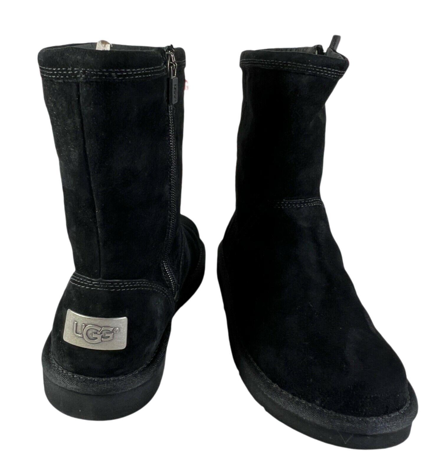UGG Australia Roslyn Suede Zip Side Boots in Black - Save 18% | Lyst