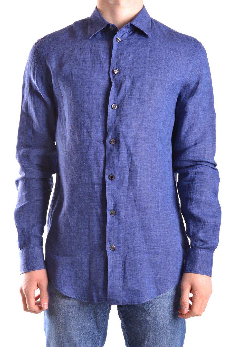 Men In Lyst Armani Collezioni Blue For Shirts x44gwpYq