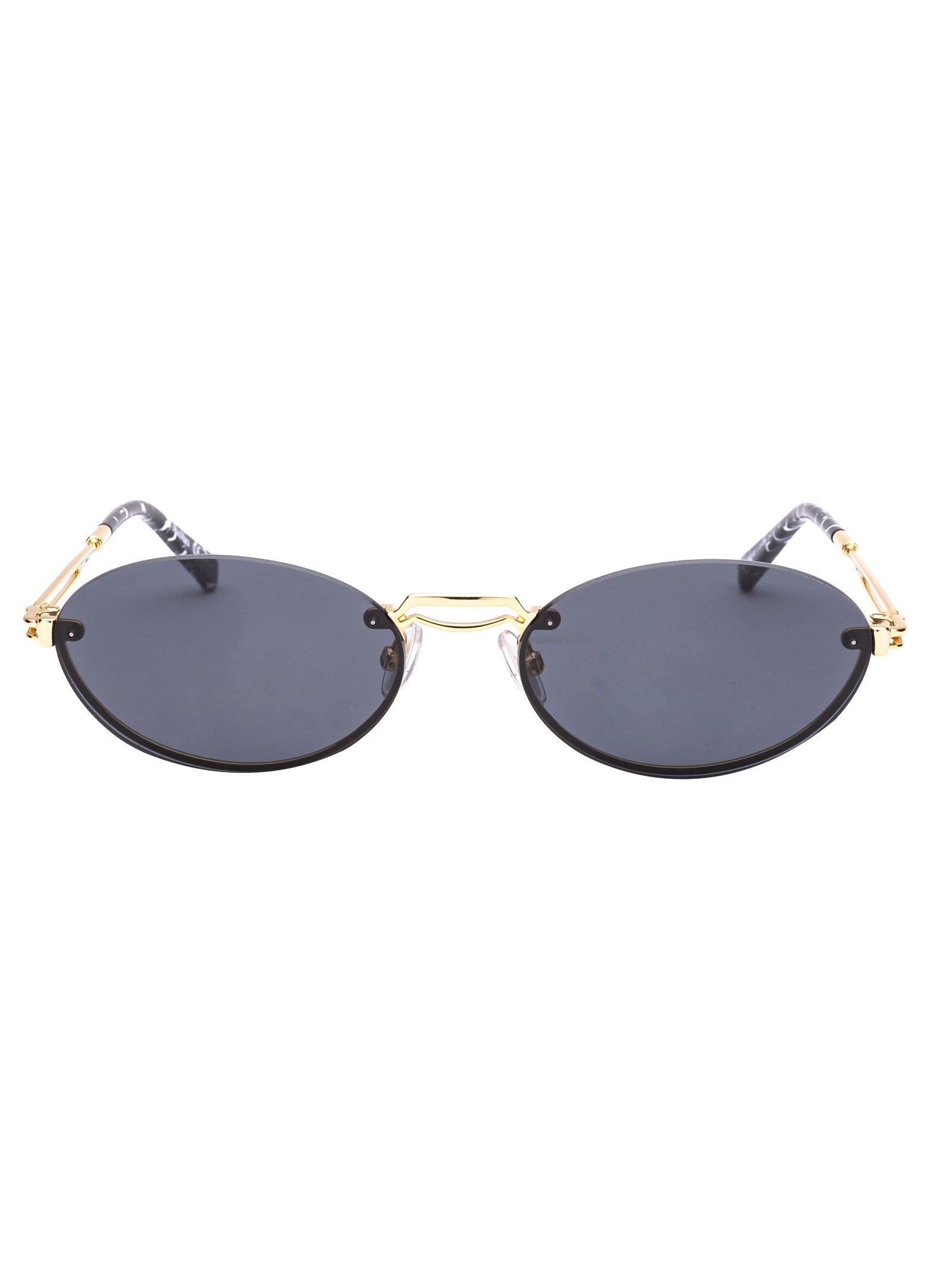 Max Mara Bridge Ii Sunglasses in Gold (Blue) | Lyst