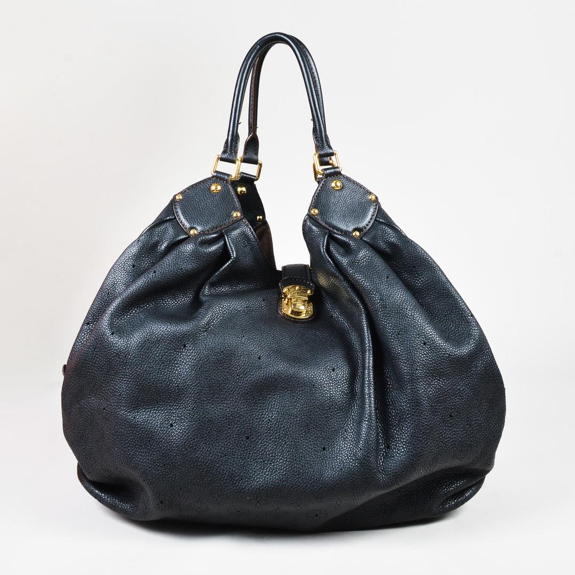 Louis Vuitton Black Monogram &quot;mahina&quot; Leather &quot;l Xl&quot; Hobo Bag - Lyst