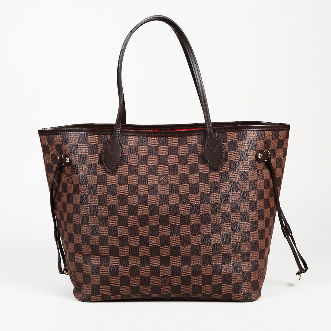 Louis Vuitton Damier Ebene Coated Canvas &quot;neverfull Mm&quot; Tote in Brown - Lyst