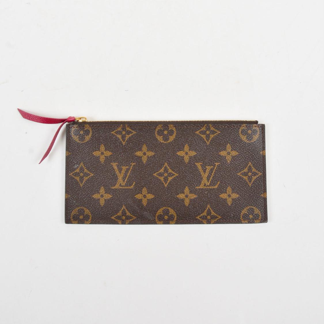 Louis Vuitton Brown Monogram Coated Canvas Top Zip Wallet ...