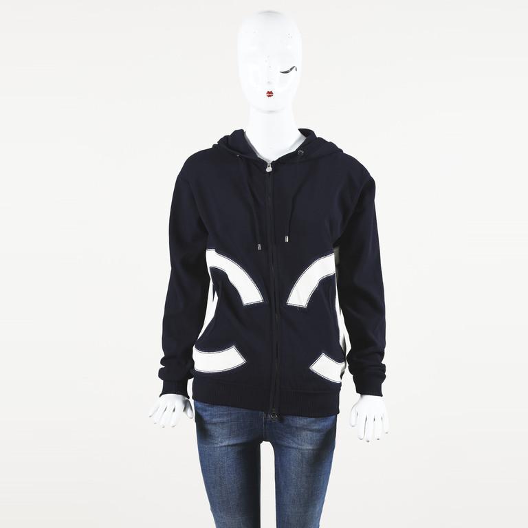 chanel zip up hoodie