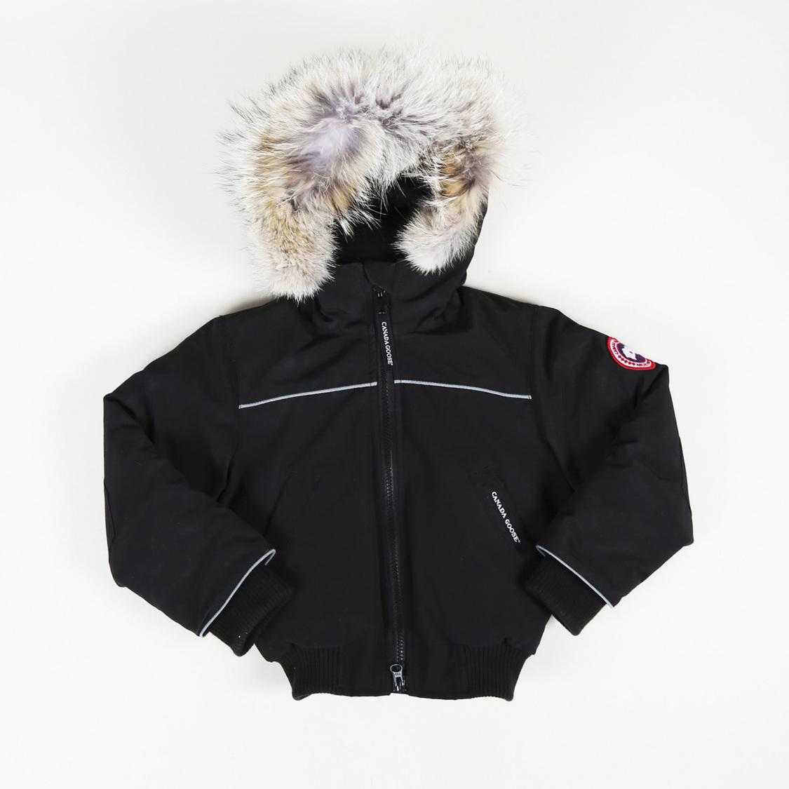 Canada Goose "grizzly" Bomber Coyote Fur Jacket Kid's in Black - Lyst