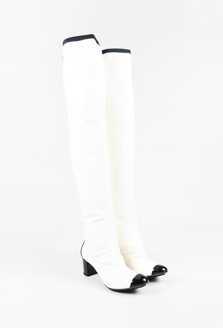 chanel over knee boots