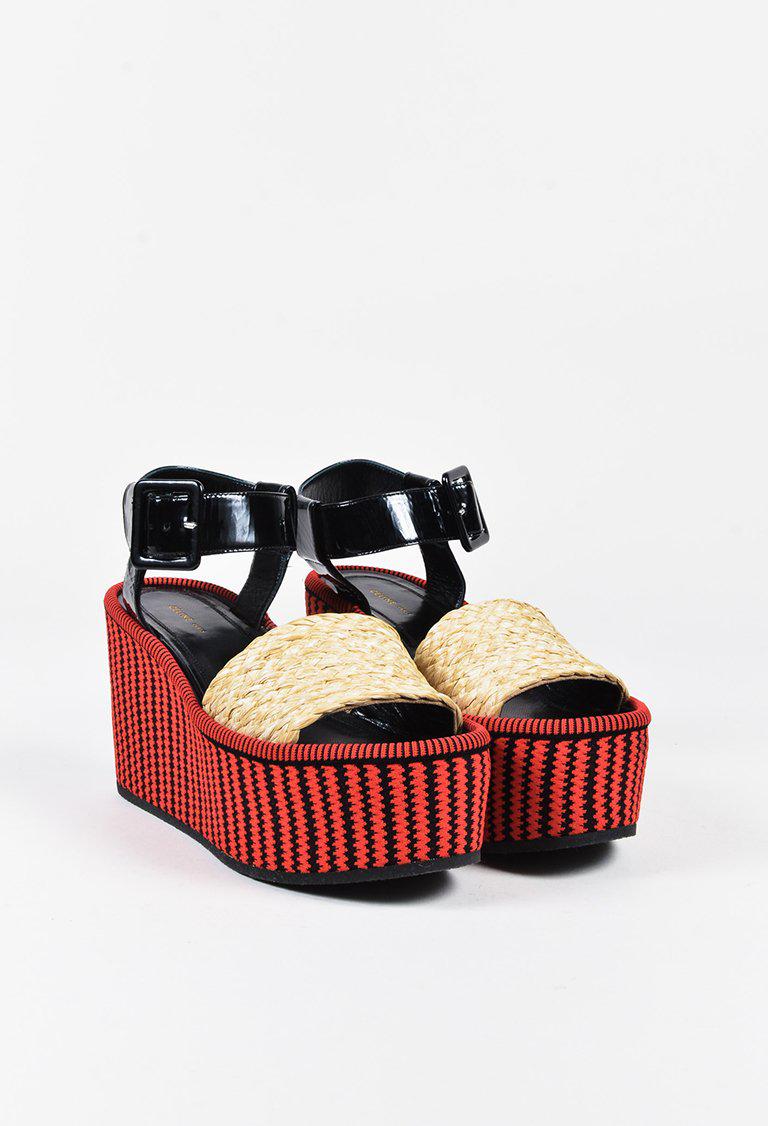 celine red sandals