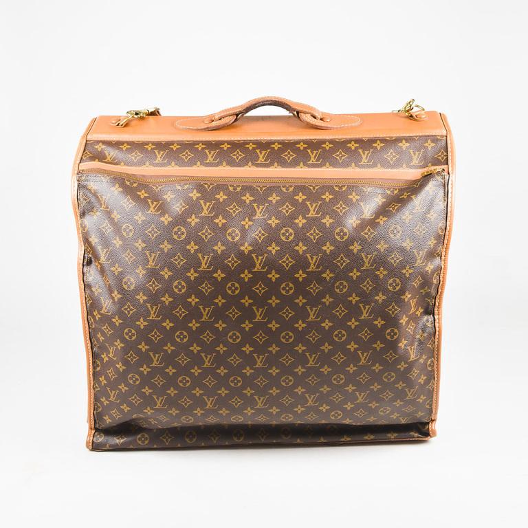 Louis Vuitton Vintage The French Luggage Company Coated Canvas &quot;lv&quot; Garment Bag in Brown - Lyst