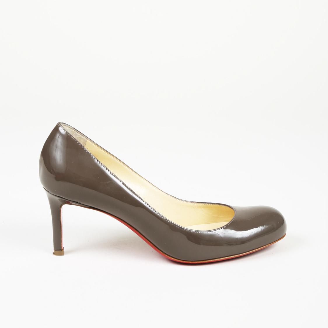 Christian Louboutin Simple 70 Patent Leather Pumps in Gray - Lyst
