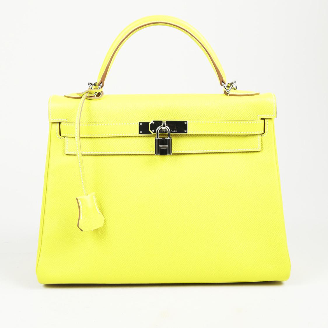 neon yellow birkin bag