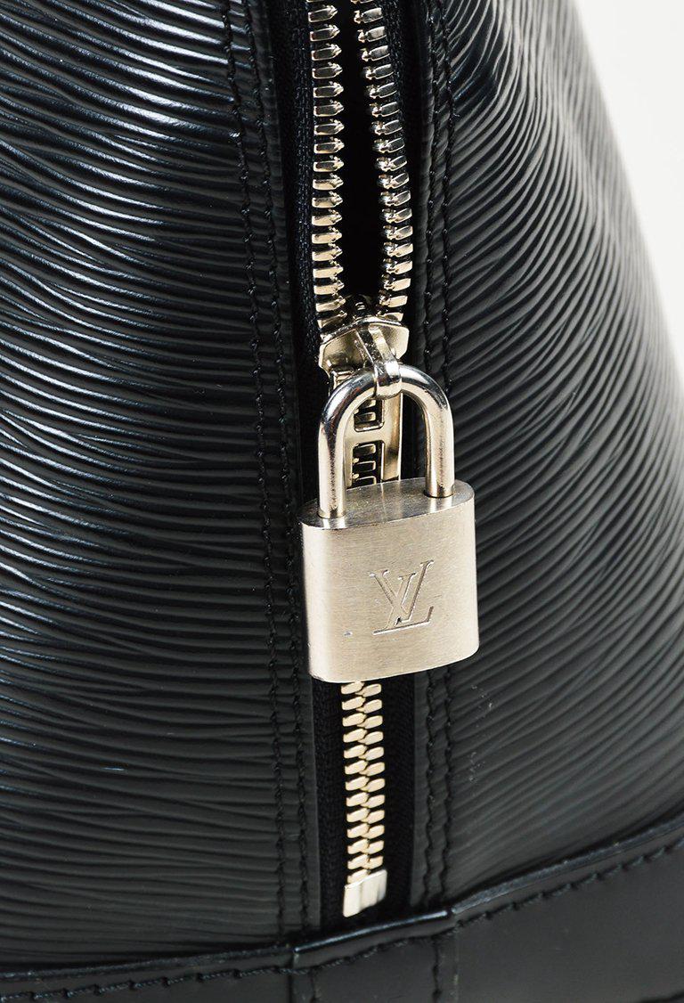 Louis Vuitton &quot;noir&quot; Black &quot;epi&quot; Patent Leather &quot;alma Pm&quot; Bag - Lyst