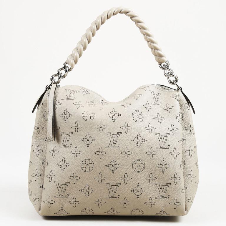 Louis Vuitton &quot;galet&quot; Gray Mahina Monogram Leather &quot;babylone&quot; Bb Bag - Lyst