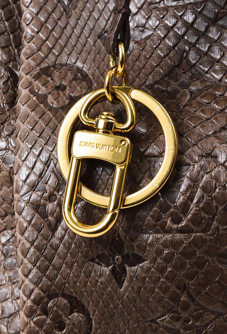 Louis Vuitton Leather 1 &quot;gris&quot; Brown Monogram Python &quot;artsy Mm&quot; Shoulder Bag - Lyst