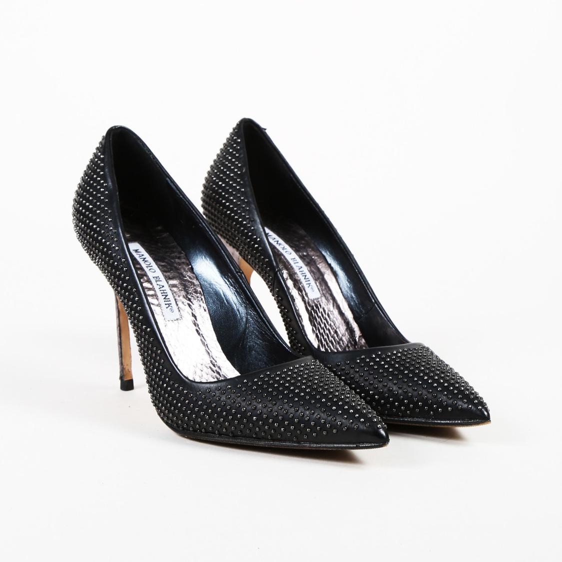 manolo blahnik snakeskin pumps