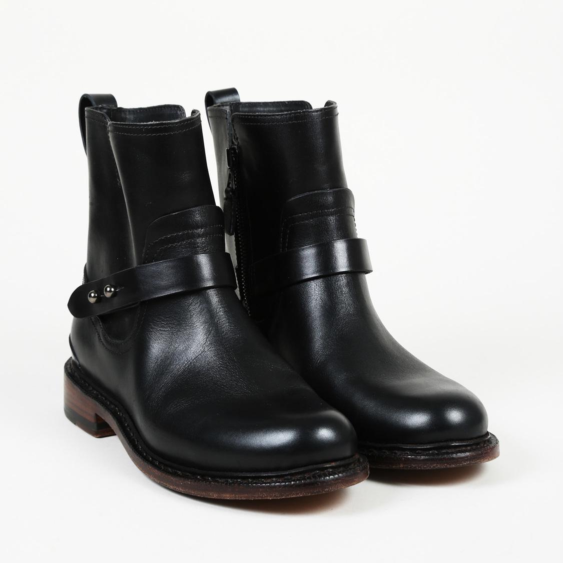 Rag & Bone Leather Moto Ankle Boots in Black Lyst