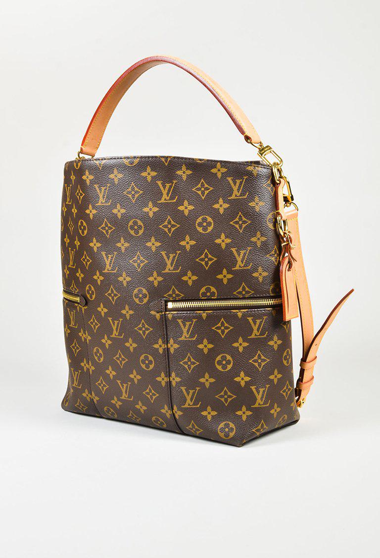Louis Vuitton Brown Monogram Coated Canvas &quot;melie&quot; Shoulder Bag - Lyst