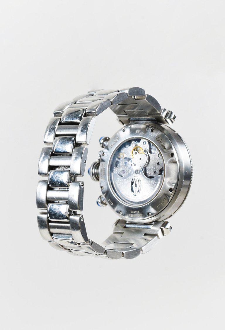 Cartier Stainless Steel & Sapphire Crystal "pasha" Watch in Metallic - Lyst