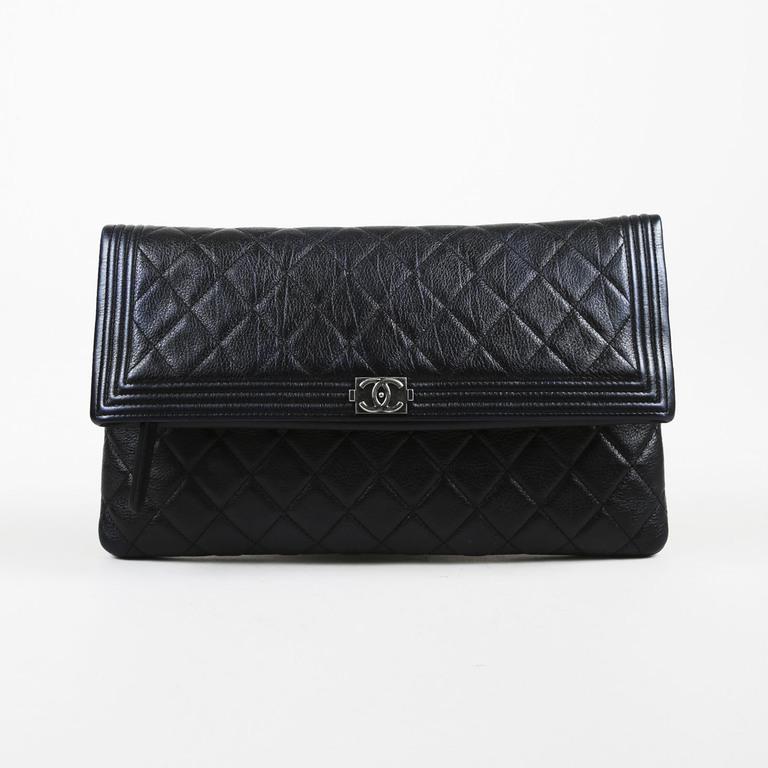 chanel fold over clutch
